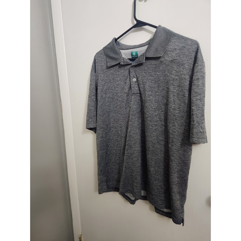 Pro Tour Coolplay Mens XL Polo Shirt Gray Heathered‎ Short Sleeve Golf Top - Picture 2 of 6